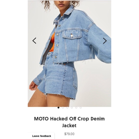 topshop hacked off denim jacket